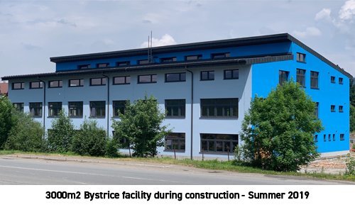 3000m2 Bystrice facility during construction .Summer 2019