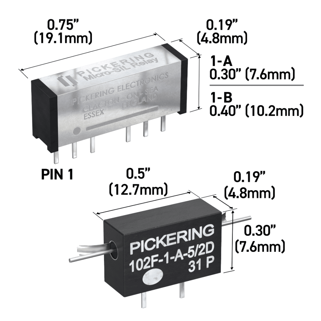 Subminiature Coaxical RF Reed Relay Series 102 Pickering Reed Relays